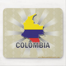 Colombia Flag Map 2.0 Mouse Pad