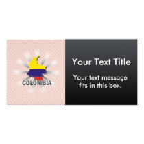 Colombia Flag Map 2.0 Custom Photo Card