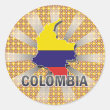 Colombia Flag Map 2.0 Sticker