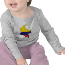 Colombia Flag Map full size T-shirt