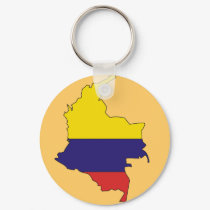 Colombia flag map keychains