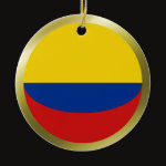 Colombia Fisheye Flag Ornament