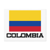 Colombia Flag postcards