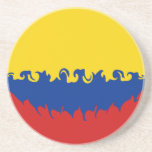 Colombia Gnarly Flag coasters by Flagnostic Colombia Gnarly Flag coasters