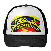 Colombia logo in colors mesh hats