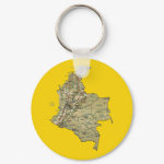 Colombia Map Keychain