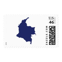 Colombia Map Postage Stamps