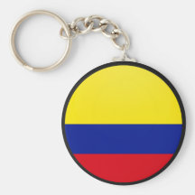 Colombia quality Flag Circle Keychain