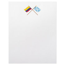 Colombia & San Andrés y Providencia Crossed Flags Personalized Letterhead