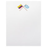 Colombia &amp; San Andrés y Providencia Crossed Flags Personalized Letterhead