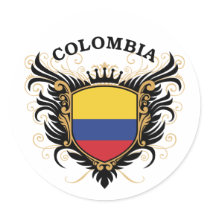 Colombia Round Stickers