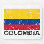 Colombia Vintage Flag Mouse Pad