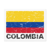 Colombia Vintage Flag postcards