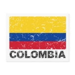 Colombia Vintage Flag Post Card