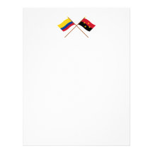 Colombia y banderas cruzadas Santander de Norte de Membrete A Diseño
