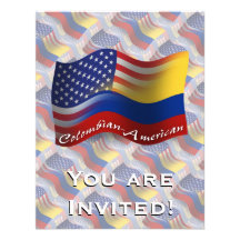 Colombian-American Waving Flag Announcements
