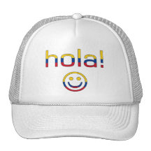 Colombian Gifts : Hello / Hola + Smiley Face Hats
