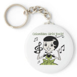 Colombian Girls Rock Key Chain