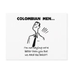 Colombian Men Are Best Postcard