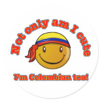 Colombian smiley design stickers