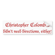 Colombus Red Bumper Sticker