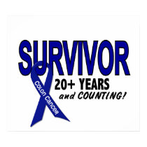 Colon Cancer 20+ Year Survivor posters