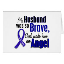 Colon Cancer ANGEL 1 Husband Card
