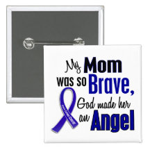Colon Cancer ANGEL 1 Mom Button