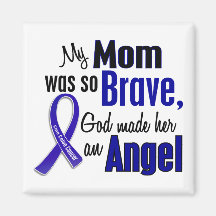 Colon Cancer ANGEL 1 Mom Refrigerator Magnet