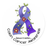Colon Cancer Awareness FLOWER RIBBON 1