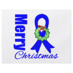 Colon Cancer Awareness Merry Christmas Ribbon Personalized Flyer