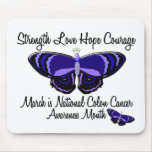 Colon Cancer Awareness Month Butterfly 1.2 Mousepads