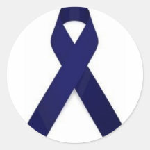 Colon Cancer Awareness Round Stickers