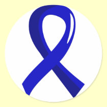 Colon Cancer Blue Ribbon 3 stickers
