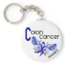 Colon Cancer BUTTERFLY 3 Keychains