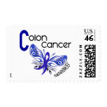 Colon Cancer BUTTERFLY 3 Stamps