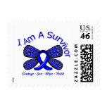 Colon Cancer Butterfly I Am A Survivor Stamps