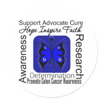 Colon Cancer Butterfly Inspirations stickers
