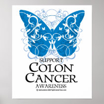 Colon Cancer Butterfly Poster