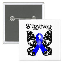 Colon Cancer Butterfly Survivor Pins