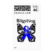 Colon Cancer Butterfly Survivor Stamps