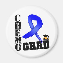 Colon Cancer Chemo Grad Fridge Magnets