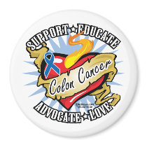 Colon Cancer Classic Heart magnets