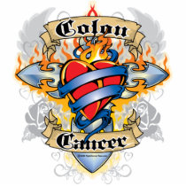 Colon Cancer Cross & Heart photo sculptures by fightcancertees Colon Cancer Cross & Heart photo sculptures