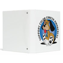 Colon Cancer Dog binders by fightcancertees Colon Cancer Dog binders