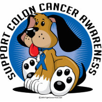 Colon Cancer Dog photo sculptures by fightcancertees Colon Cancer Dog photo sculptures