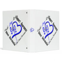 Colon Cancer Faith Hope Love Butterfly Binder