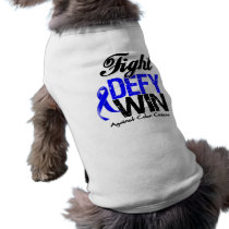 Colon Cancer Fight Defy Win Doggie Tee Shirt