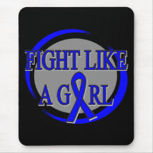 Colon Cancer Fight Like A Girl Circular Mousepads