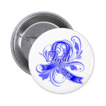 Colon Cancer Fight Like a Girl Flourish buttons